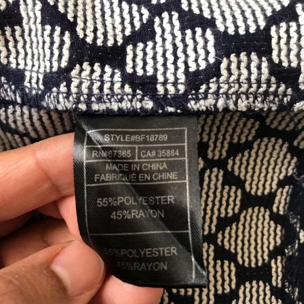 {BB Dakota} Sleeveless Shift Dress Navy/White 10 - Picture 7 of 8